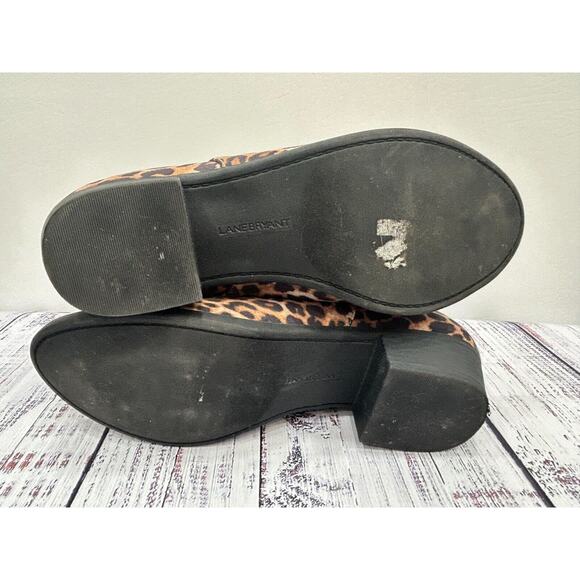 Lane‎ Bryant Womens Brown Fabric Leopard Print Ankle Boots Bootie Size 12W - Picture 9 of 12